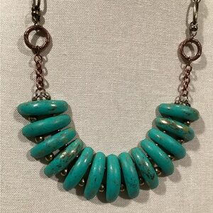 Chic Turquoise Wooden Beaded Necklace